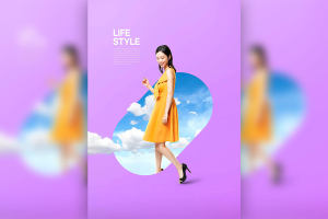 女性服装品牌宣传海报设计韩国素材