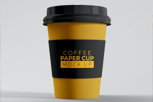 外带咖啡杯品牌设计样机 Coffee Cup Take Away Mockup