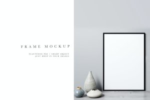 室内场景桌面画框/相框样机模板 Frame Mockup #941