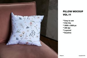 家居枕头图案设计样机素材v11 Pillow Mockup Vol.11