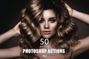 50个杂志封面模特照片效果ps动作 50 Magazine Photoshop Actions