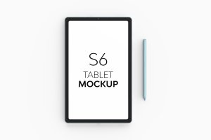 三星 Galaxy Tab S6 Lite平板电脑屏幕样机 S6 Tablet Mockup