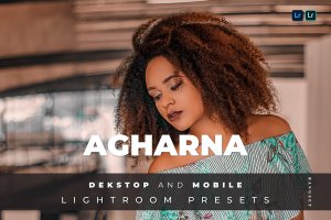 人物摄影照片处理Lightroom预设 Agharna Desktop and Mobile Lightroom Preset