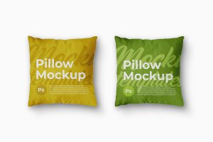 方形枕头图案设计样机模板 Pillow Mockup