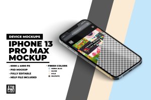 新款iPhone 13 Pro Max手机样机 iPhone 13 Pro Max Mockup