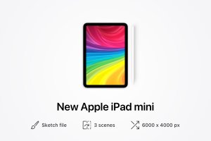 新款苹果iPad mini平板电脑设备样机 New Apple iPad mini – 3 mockups
