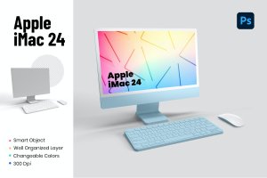 iMac 24英寸一体台式电脑样机 iMac 24 Mockups