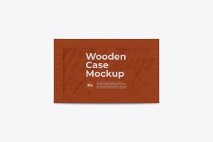 木箱木盒包装设计样机模板素材 Wooden Case Mockup