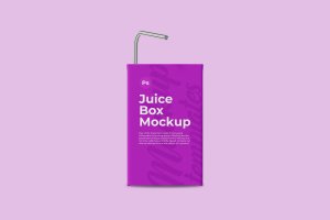 果汁饮料盒包装设计样机 Juice Box Mockup
