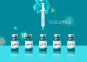 新冠疫苗接种推广海报设计韩国素材