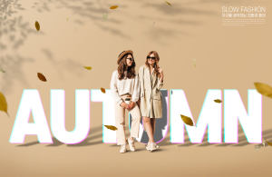 秋季时尚服装电商广告海报设计韩国素材