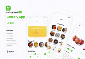 小咖下午茶：蔬果食品杂货店应用iOS UI套件