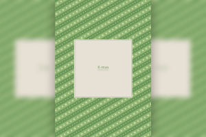 绿色雪花条纹圣诞图案海报设计韩国素材[PSD]