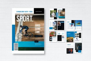 体育运动杂志版式设计模板 Sport Magazine