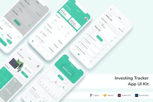 投资追踪App UI设计素材 Investing Tracker App UI Kit