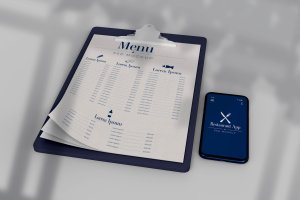 菜单和餐厅应用App屏幕样机 Menu & Restaurant App Mockup
