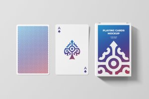 游戏扑克牌外观设计样机 Playing Cards Mockup