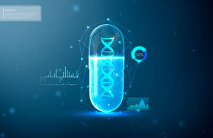 生物DNA蓝色科技海报设计韩国素材[psd]