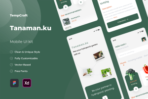 植物商店App应用UI套件 Tanamanku Plant Garden Apps