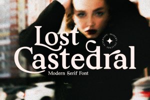现代衬线字体素材 Lost Castedral Serif Font