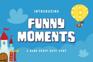 手写粗体无衬线字体素材 Funny Moments | A Fun Chunky Font