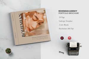 波西米亚代理机构手册杂志设计模板 Bohemian Agency Brochure
