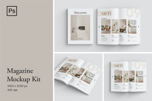 目录杂志效果图样机套件 Magazine Mockup Kit