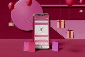 在线购物手机App应用页面展示样机素材v1 Online Shopping App Mockup