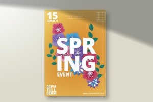 春季活动传单海报模板下载 Spring Event Flyer Template Ver. 1