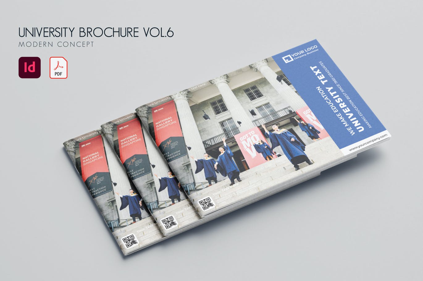 大学教育杂志宣传册设计模板v6 University Brochure Vol.6 – 设计小咖