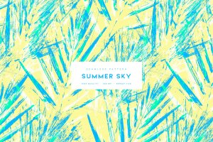 夏季概念无缝图案设计素材 Summer Sky