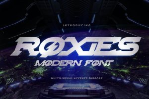 游戏主题现代衬线字体素材 ROXIES – Modern  Font