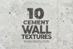 10个水泥墙纹理背景素材 Cement Wall Textures x10
