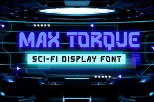 星际未来科技字体素材 Max Torque – Futuristic Techno Font