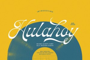 70年代风格音符字体素材 Hulahoy Typeface