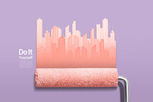 城市建设滚筒刷DIY海报设计韩国素材[psd]