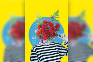 花卉&服装时尚主题海报设计韩国素材[psd]
