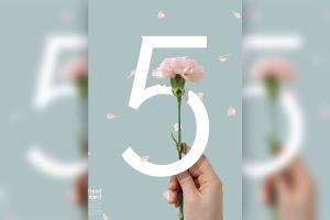 花朵花瓣5月海报设计韩国素材[psd]