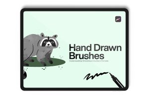 10个iPad专用手绘Procreate笔刷素材 10 Hand Draw Brushes Procreate