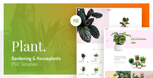 小咖下午茶：园艺植物主题商店网站设计模板