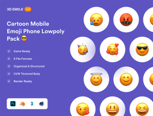 小咖下午茶：3D卡通风格手机emoji表情包