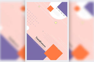 创意排版图案杂志封面海报设计韩国素材[psd]
