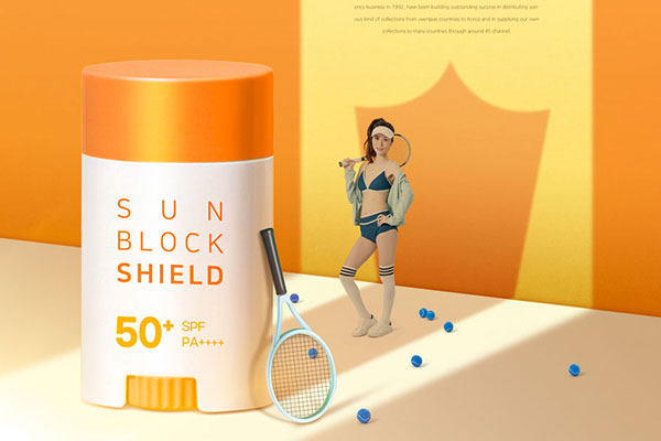 夏季防晒化妆品宣传海报设计韩国素材[psd]