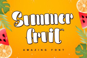 现代俏皮可爱水果包装字体 Summer Fruit