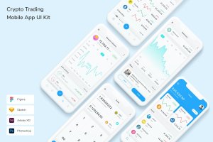 加密交易App移动应用UI设计套件 Crypto Trading Mobile App UI Kit