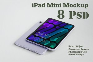 iPad Mini平板电脑屏幕展示样机 iPad Mini Mockups