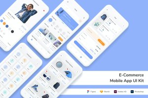 电子商务App移动应用UI设计套件 E-Commerce Mobile App UI Kit