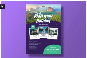 假日旅游海报设计模板 Holiday Travel Flyer Template