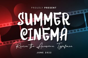 夏季影院展示字体 DS Summer Cinema – Display