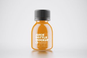 塑料果汁瓶包装设计样机psd模板 Plastic Juice Bottle Mockup